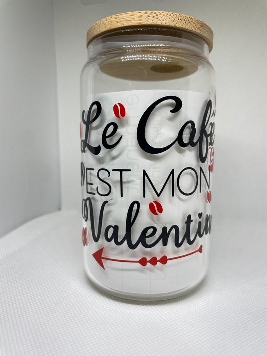 Verre canette Personnalisé | Coffee Valentine - Les Créations De Nayla